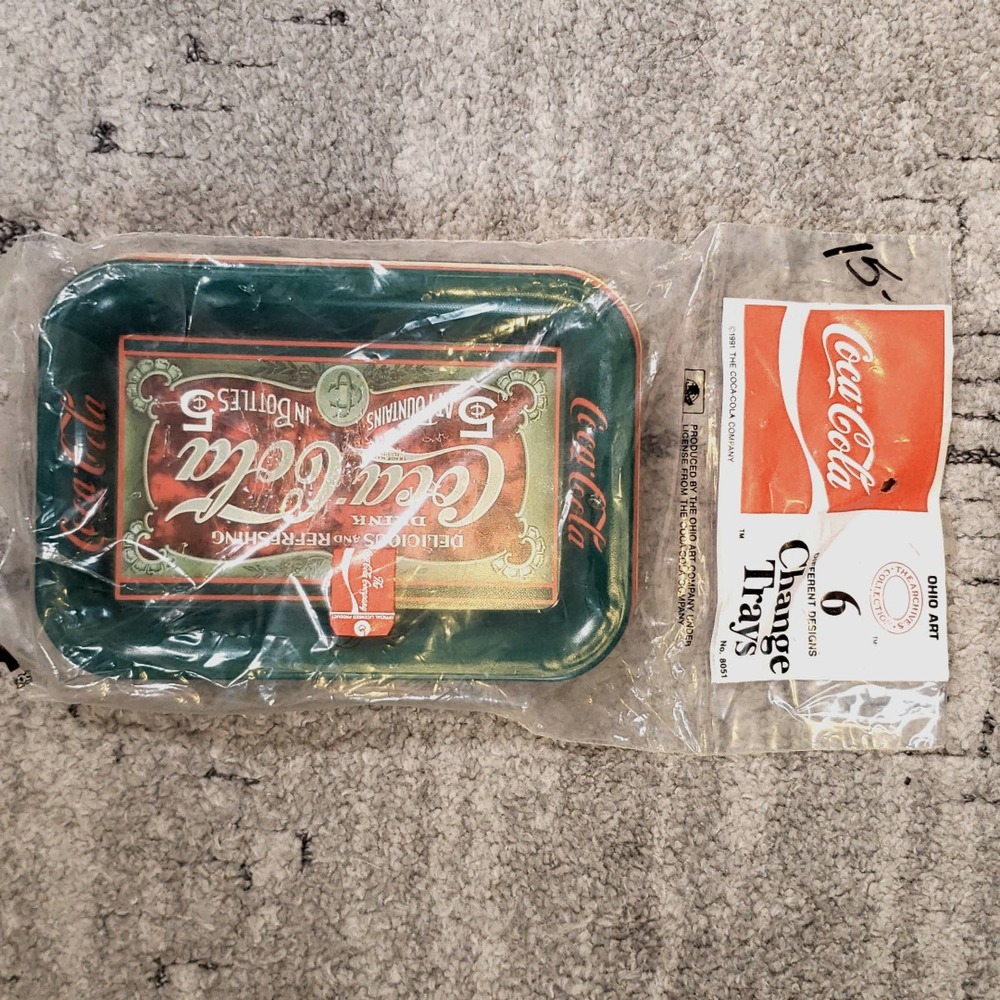 Vintage Coca-Cola Change Trays via 1991-new in package